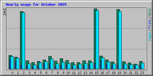 Hourly usage for October 2025