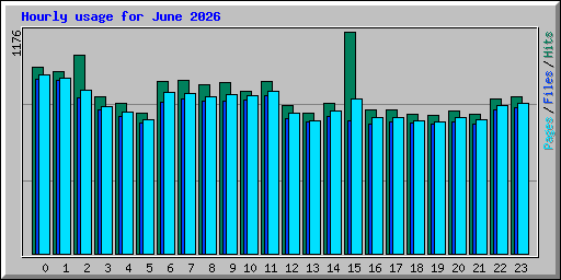 Hourly usage for June 2026